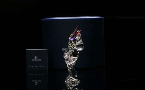 SWAROVSKI Figurine Stork with Baby 659401 Boxed #