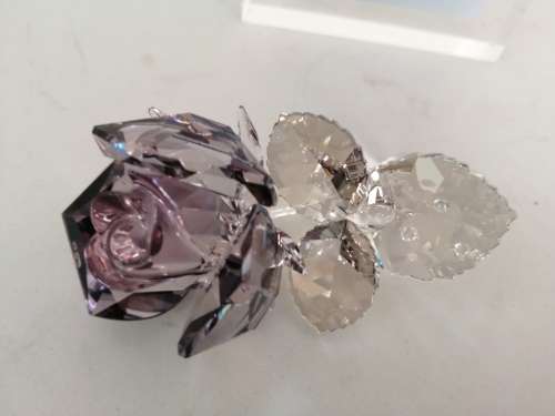 Swarovski Crystal Stunning Blossoming Rose Pink Flower