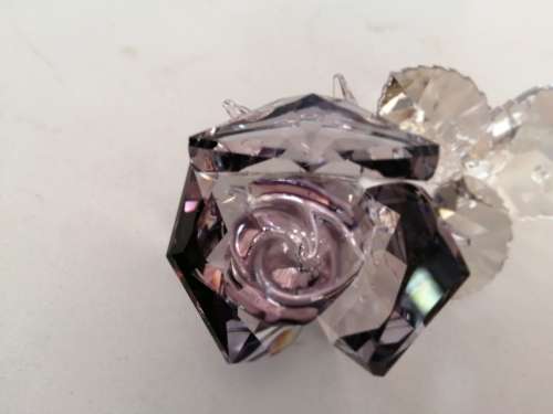 Swarovski Crystal Stunning Blossoming Rose Pink Flower