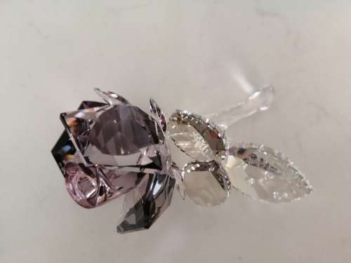 Swarovski Crystal Stunning Blossoming Rose Pink Flower