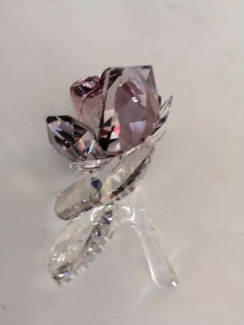 Swarovski Crystal Stunning Blossoming Rose Pink Flower