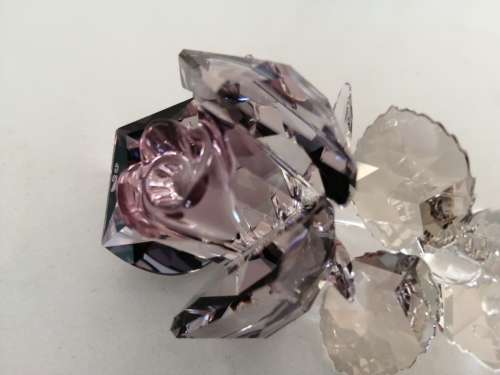 Swarovski Crystal Stunning Blossoming Rose Pink Flower