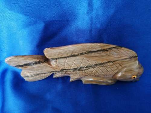 Stunning stone fish with glass eyes