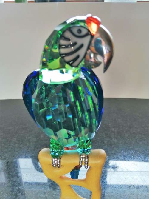 Swarovski Birds of Paradise Macaw Parrot Figurine Crystal Retired