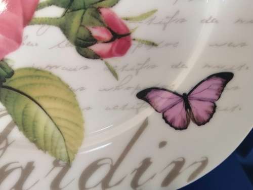 Italian Nostalgie Dore Papis Design Flower Plate
