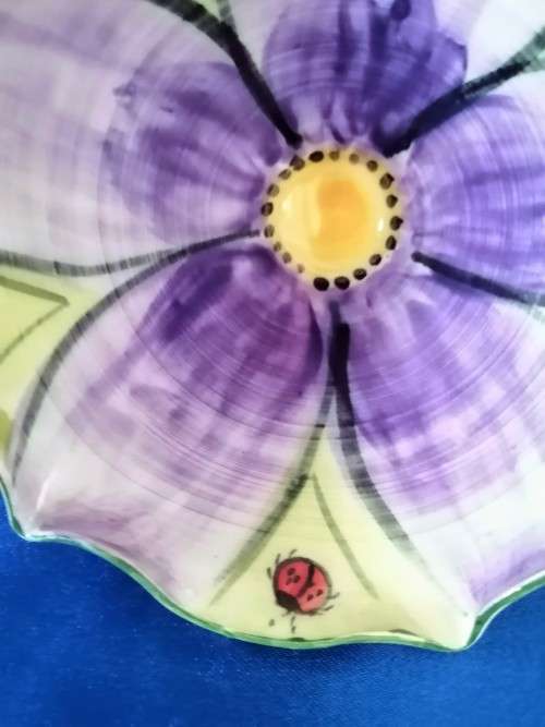 Stunning South African Hand Painted Flower Bowl #