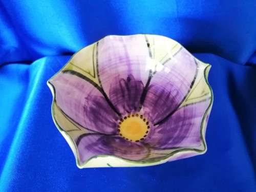 Stunning South African Hand Painted Flower Bowl #