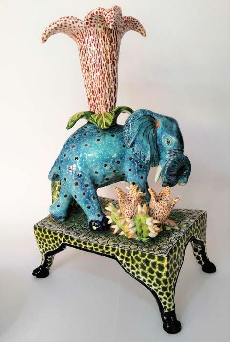 Ardmore Stunning Elephant Candle Holder Superb Detail (a) #