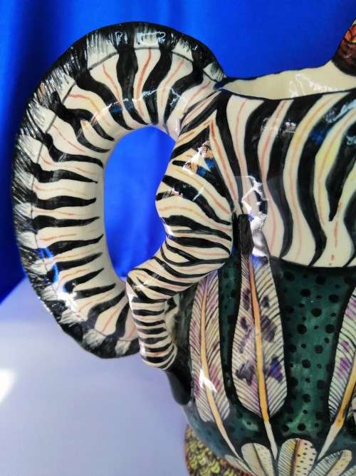 Ardmore Stunning Zebra and Monkey Jug Superb Detail #