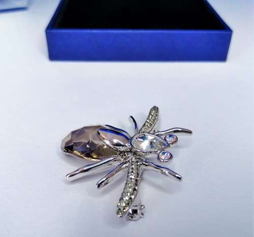 Swarovski Paradise Brooch Spider Darja Aurora Borealis Silver Shade 903655