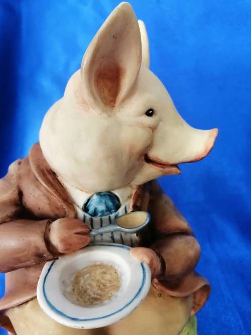 Beatrix Potter Pigling Bland Pig Money Box Frederick Warne Border Fine Arts 1994 *