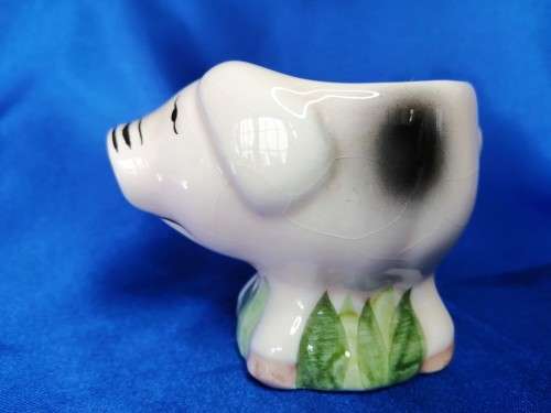 Vintage Border Pig piggy Egg Cup HP CC James Herriot Vibe Holder cottage core #