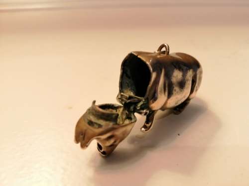 Small Victorian VESTA Match Safe chatelaine Pocket Watch Key chain Fob #