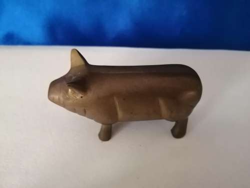 Vintage 1950`s brass pig  #