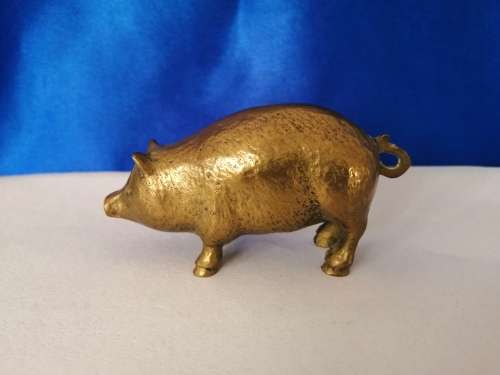 Vintage 1950`s brass pig  #