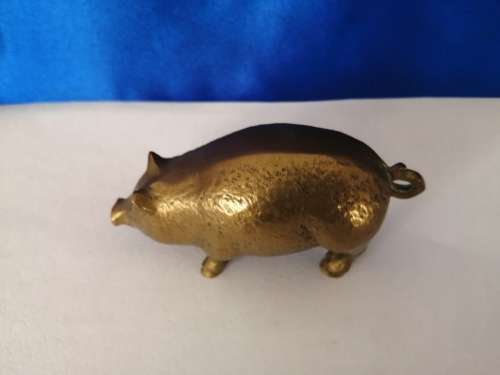 Vintage 1950`s brass pig  #