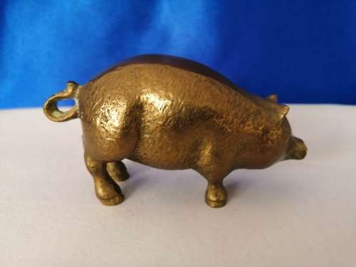 Vintage 1950`s brass pig  #