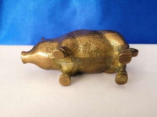 Vintage 1950`s brass pig  #