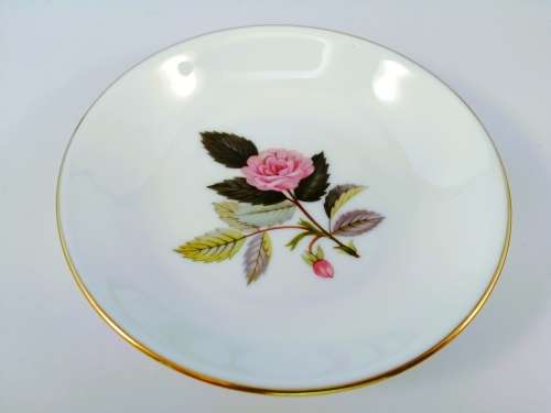 Wedgwood Hathaway Rose Bone China Trinket Dish Round Pin Tray #