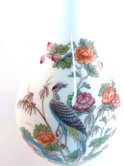 Wedgwood Kutani Crane Bud Vase  #