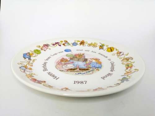 Wedgwood Happy Birthday 1987 Plate Lop-ear Oakapple Wood