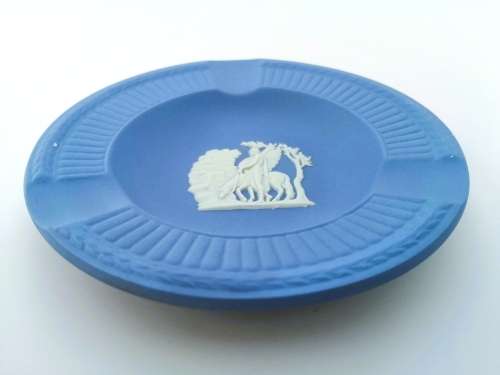 WEDGWOOD BLUE JASPER ROUND TRAY  #