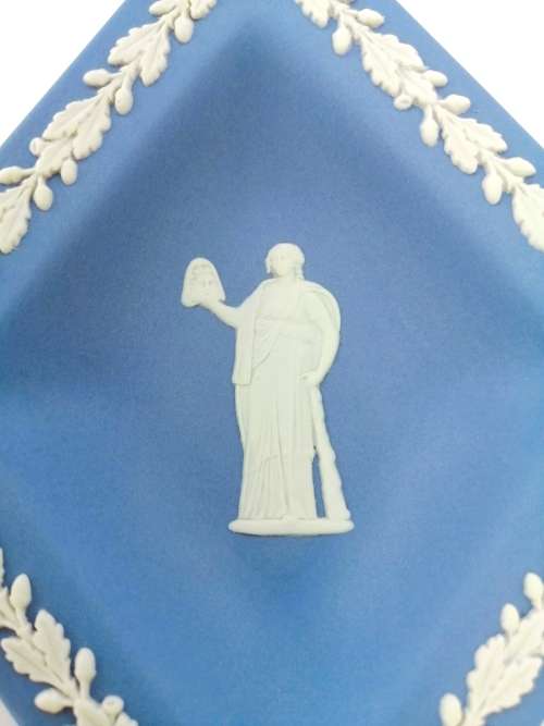 Vintage Wedgwood Jasper Blue Diamond Dish  #