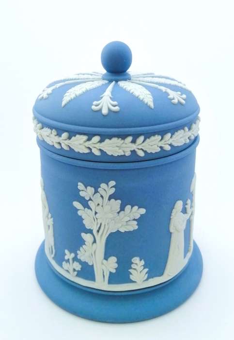 WEDGWOOD BLUE JASPER Large Lidded Pot