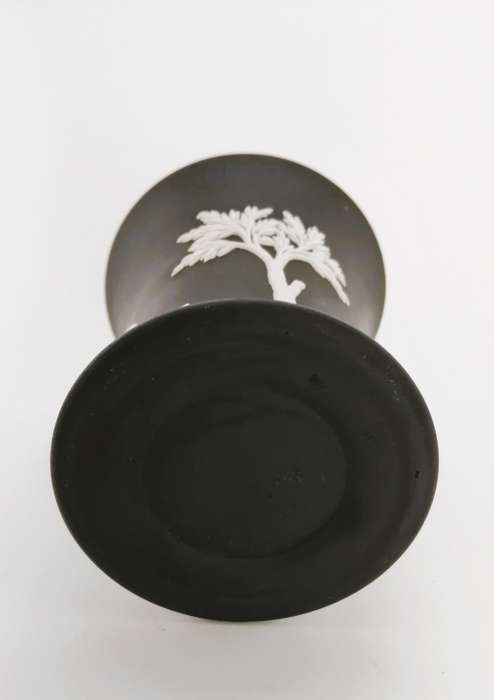 Vintage Wedgwood Jasper Basalt Black Vase  #