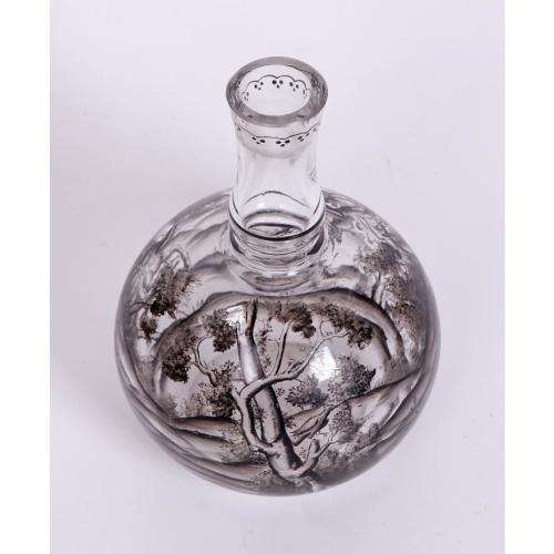 Steinschoneau Schwartzlot glass bottle vase, circa 1890