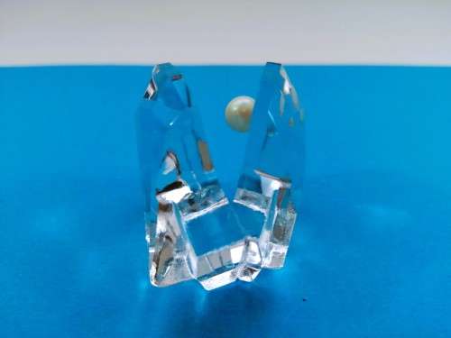 Byzantium Cut Glass Crystal Large Oyster shell with pearl