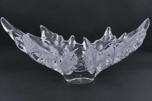 Spectacular Lalique Champs-Elysees clear crystal centerpiece bowl