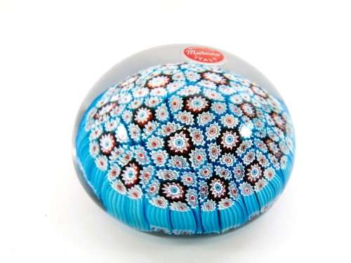 Stunning Large Murano art glass paperweight MILLEFIORE