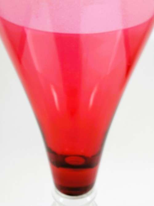 Royal Scot Crystal Arts and Crafts Collection Large Ruby Red Wine Goblet