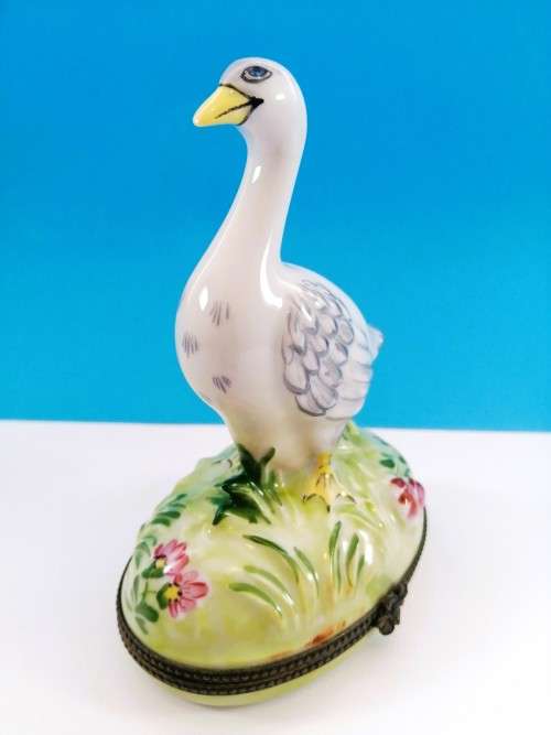 Limoges France Dubarry Large Goose Je Peint Main Marque