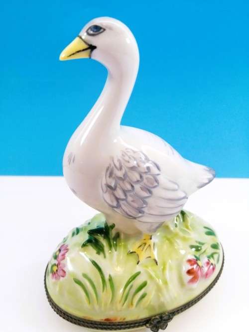 Limoges France Dubarry Large Goose Je Peint Main Marque