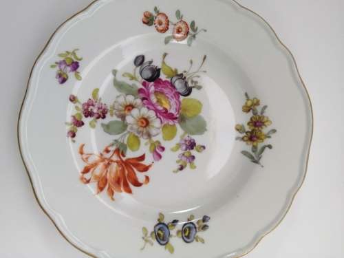 Meissen porcelain plate Vintage flowers