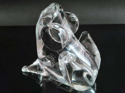 Licio Zanetti Abstract Murano Glass Large Frog Sculpture Italy Mid-Century Modern