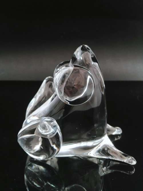 Licio Zanetti Abstract Murano Glass Large Frog Sculpture Italy Mid-Century Modern