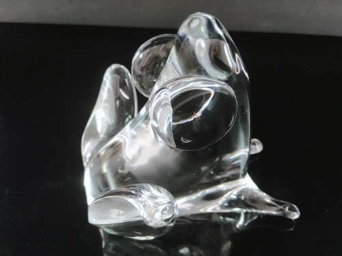Licio Zanetti Abstract Murano Glass Large Frog Sculpture Italy Mid-Century Modern