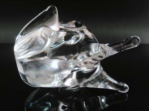 Licio Zanetti Abstract Murano Glass Large Frog Sculpture Italy Mid-Century Modern