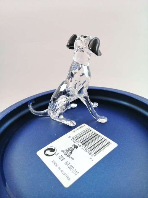 Swarovski Crystal Figurine, Dalmatian Mother, Dog Sitting
