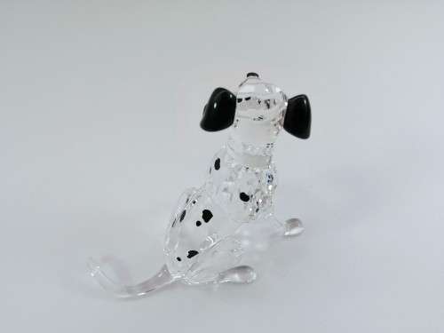 Swarovski Crystal Figurine, Dalmatian Mother, Dog Sitting
