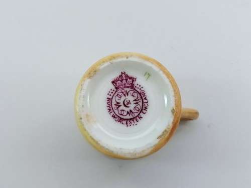 Royal Worcester miniature tankard with blush decoration