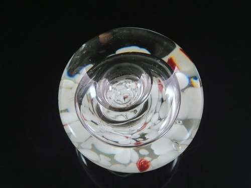 Stunning vibrant detailed  glass paperweight