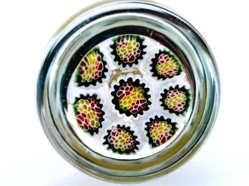 Stunning Murano art glass paperweight MILLEFIORE