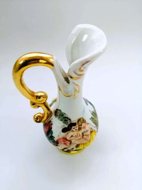 Fabulous Capodimonte Handmade Hand painted jug Vase Italy