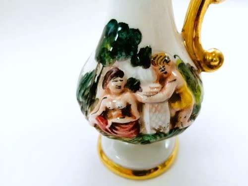 Fabulous Capodimonte Handmade Hand painted jug Vase Italy