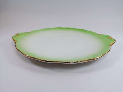 Royal Albert ` RAINBOW ` Green Cake Plate Fine Bone China England
