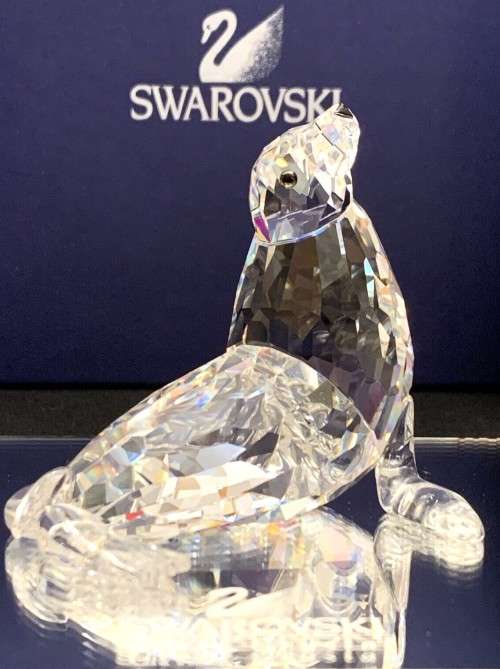 Swarovski Crystal Sealion 679592 Aquatic Worlds - Retired Sea Lion